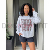 Red Plaid Homebody Cozy Crewneck Sweatshirt