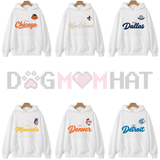 Retro City Football Hoodie - Vintage Hometown Sports Graphic Game Day Pullover