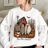 Tis The Season Ghost Trio Sweatshirt - Farmhouse Halloween Pullover