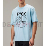 Zero Care Spectrum Graphic Tee - Funny Sarcastic Data Pie Chart Unisex Pure Cotton Shirt