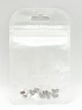 Queen - Nail Charms 10pc - #188 Silver Wide Hearts with Small Crystals