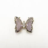 Queen - Nail Charms 10pc - #334 Gold Dark Purple Butterflies