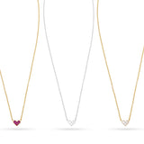 AC Heart Necklace with Gemstone
