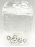 Queen - Nail Charms 10pc - #240 Silver Big Crystal Snowflakes