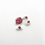 Queen - Nail Charms 10pc - #264 Silver Red Barbies