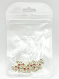 Queen - Nail Charms 10pc - #223 Gold “Love” Red Flowers