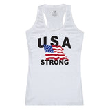 Graphic Tank, USA Strong 4, White, M