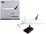 Boeing 7879 Commercial Aircraft with Flaps Down Lufthansa White with Blue Tail Gemini 200 Series 1/200 Diecast Model Airpla