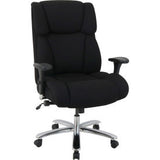 Interion® 24 Hour Big & Tall Chair With High Back & Adjustable Arms Fabric Black