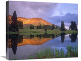Mount Baldy At Sunset Reflected In Lake Along Paradise Divide, Colorado-Canvas Art-22X18.26