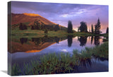 Mount Baldy At Sunset Reflected In Lake Along Paradise Divide, Colorado-Canvas Art-24X18