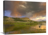 Thunderstorm With Lightning Strike Over Curecanti National Recreational Area, Colorado-Canvas Art-24X20