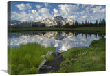Mammoth Peak And Scattered Clouds Reflected In Lake, Yosemite National Park, California-Canvas Art-24X18