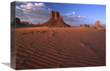 The East And West Mittens Surrounded By Rippled Sand, Monument Valley Navajo Tribal Park, Arizona-Canvas Art-16X12