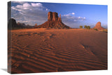 The East And West Mittens Surrounded By Rippled Sand, Monument Valley Navajo Tribal Park, Arizona-Canvas Art-24X18