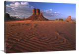 The East And West Mittens Surrounded By Rippled Sand, Monument Valley Navajo Tribal Park, Arizona-Canvas Art-32X24