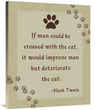 Mark Twain: Cross Man And Cat-Canvas Art-28X35