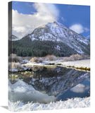 Phi Kappa Mountain Reflected In River, Idaho-Canvas Art-18X24