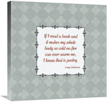 Quotes - Dickinson - On Books-Canvas Art-24X24