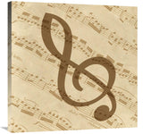 Music - Treble Clef-Canvas Art-30X30