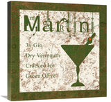 Cocktail Recipes - Martini-Canvas Art-24X24