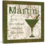 Cocktail Recipes - Martini-Canvas Art-30X30