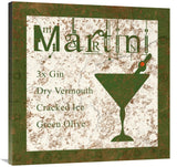 Cocktail Recipes - Martini-Canvas Art-36X36