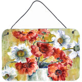 Caroline'S Treasures Flowers By Fiona Goldbacher Wall Or Door Hanging Prints Gfgo0028Ds812, 8H X 12W, Multicolor
