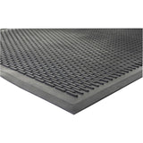 Genuine Joe Clean Step Scraper Floor Mats - Outside Entrance, Outdoor - 60 Length x 36 Width - Rubber - Black