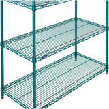 Nexel® 4 Shelf Poly-Green® Wire Shelving Unit Starter 42W X 14D X 63H