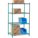 Nexel® 4 Shelf Poly-Green® Wire Shelving Unit Starter 36W X 24D X 54H