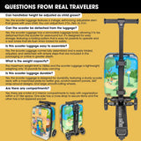 Sesame Street Gang 4-in-1 Detachable Scooter Luggage