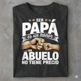 Camiseta de Hombre Ser Papa Es Un Honor Ser Abuelo – Regalo de Día del Padre Retro Grandpa Graphic Tee