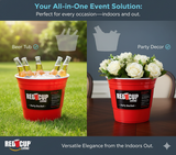 Reusable Red Party Ice Bucket