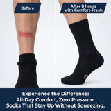 Widest Non-Binding Bamboo Crew Socks for Edema & Sensitive Feet