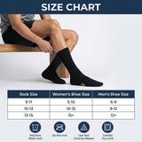 Widest Non-Binding Bamboo Crew Socks for Edema & Sensitive Feet