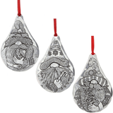 Holiday Gnome 3-Piece Ornament Set