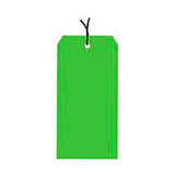 Global Industrial™ Shipping Tag Pre Strung #3 3-3/4L X 1-7/8W Light Green 1000/Pack