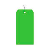 Global Industrial™ Shipping Tag Pre Wired#2 3-1/4L X 1-5/8W Light Green 1000/Pack