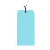 Global Industrial™ Shipping Tag Pre Strung #6 5-1/4L X 2-5/8W Light Blue 1000/Pack
