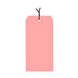 Global Industrial™ Shipping Tag Pre Strung #5 4-3/4L X 2-3/8W Pink 1000/Pack