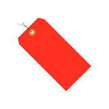 Global Industrial™ Shipping Tag Pre Wired#6 5-1/4L X 2-5/8W Fluorescent Red 1000/Pk