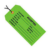Global Industrial™ Inspection Tag Accepted Pre Strung #5 4-3/4L X 2-3/8W Green 1000/Pk