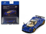 Pagani Zonda F Argentina Blue Metallic Hypercar League Collection 1/64 Diecast Model Car by PosterCars
