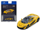 McLaren P1 Volcano Yellow Metallic with Black Top Hypercar League Collection 1/64 Diecast Model Car by PosterCars