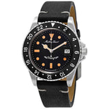 Mathey-Tissot Mathy Vintage Automatic Leather Strap Black Dial H900Atln 100M MenS Watch