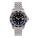 Mathey-Tissot Gmt Stainless Steel Black Dial Automatic H903Atnb 100M MenS Watch