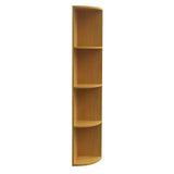 Orion 4 Tier Storage Shelves Corner Bookcase, Natural Wood, Contemporary