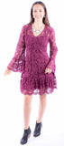 Lace Dress W/Flare Sleeves -Like New