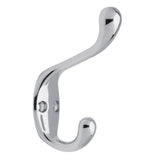 Wooden Mallet 5 Hook Coat Rack, Nickel Hooks, Black